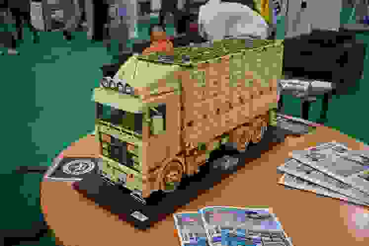Camião feito de fósforo