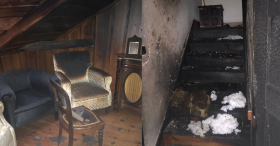 Morador assistido por inalação de fumo após incêndio numa habitação-image